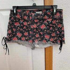 F21 Foral Print Shorts